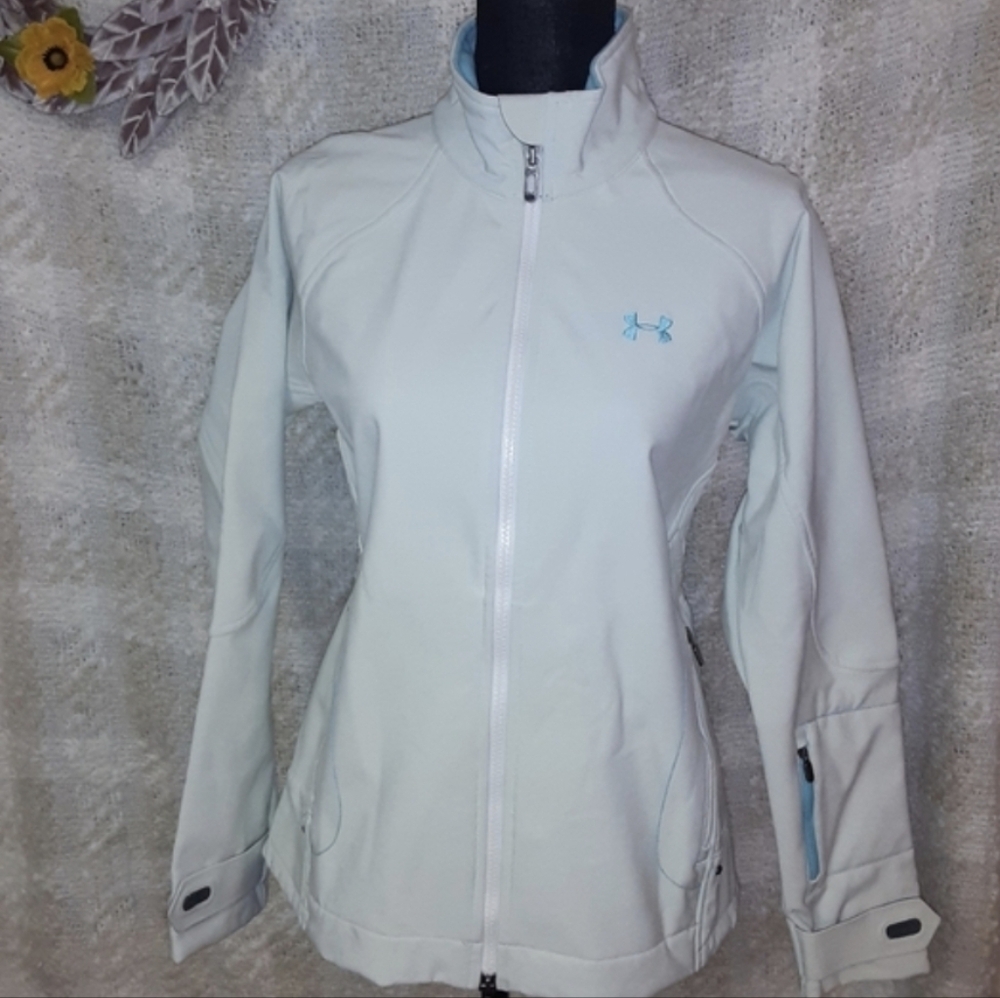 ❤️‍🔥 Under Armour Women's Small Light Blue White Jacket